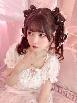 リルミー(Lilme) 小鳥遊るいちゃん立体リボンハートハーフツイン＊まゆ