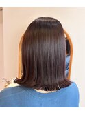 オリーブグレー/クラゲヘアー/小顔に見せるヘア/髪質改善