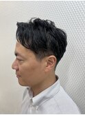 冬メンズカットショートスタイル毛流れ感ナチュラルカラー