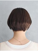 20代30代ミニボブココアブラウン小顔美肌ストレート丸み