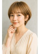 リル(Rire)&nbsp;大人ショートボブ耳かけ丸みくびれ前髪あり30代40代50代