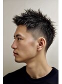 アップバング×スパイキーショート