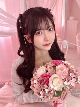 リルミー ミュエナ 大須 矢場町(Lilme myuena) ミルクティーブロンド/ダークブルー/デジタルパーマ/名古屋