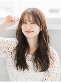 大人可愛い/透明感ベージュ/ロングヘア