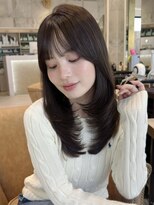 グランド(GRAND)&nbsp;セミロング30代40代ストレートレイヤー前髪なし前髪あり表参道