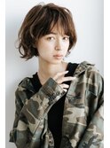 リラックス感のあるマッシュボブヘア。