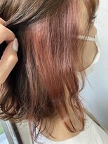 アジールヘア 東上野店(agir hair)&nbsp;薄めピンクのイヤリングカラー 【イルミナカラー 上野】