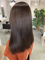 クレヴィア ヘア ビューティー(crevia hair beauty) 《ロング３０代４０代》サラ×艶髪に〇縮毛矯正＋明るめカラー♪