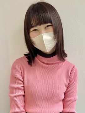 ラミエバイメルト 下北沢(lamie by melt) 村上/カカオブラウン顔まわりレイヤーブリーチなし前髪カット