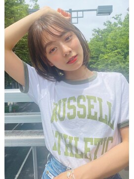 エイミー(Aimee) Aimee 町田 オリーブブラウン×ショートボブ