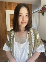 大人可愛い前髪×艶髪×水素カラーグレーベージュことりベージュ