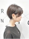 丸みが可愛いマッシュショート20代30代40代50代ダークブルージュ
