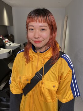 ナループロアツム(Nalu pu loa Tsum) ロングレイヤー/ダブルカラー/レッドオレンジかラー