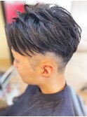 20代30代40代メンズカット刈り上げツーブロックブラック