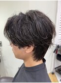 前下がりセンターパート