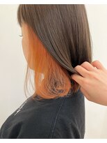 ジャックビーンズ 石山店(jack beans) インナーカラー オレンジ