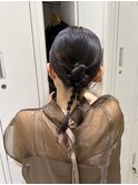 《Zina福岡天神》カチモリ×編み下ろしヘアセット