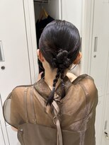 ジーナ 福岡天神(Zina)&nbsp;《Zina福岡天神》カチモリ×編み下ろしヘアセット