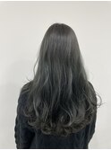 グラデーショングリーン 透け感カラー