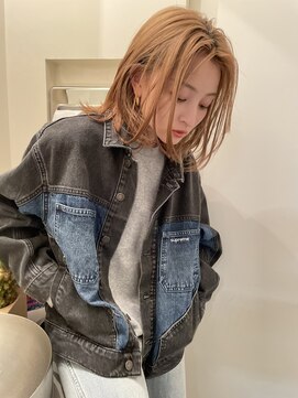 ノラキチジョウジ(NORA KICHIJOJI) ハイレイヤー外国人風ハイライトハッシュカットフェイスレイヤー