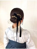 卒業式☆シニヨンスタイル