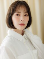 カバーヘア ブリス 志木南口駅前店(COVER HAIR bliss)&nbsp;シースルーバング艶感ストレート美髪前下がりボブY志木30代40代