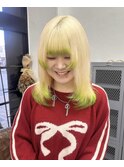 抜きっぱなし 黄緑デザイン