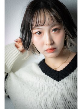 カバーヘア ブリス 北浦和(COVER HAIR bliss) □ミストバングインナーカラー小顔Aラインボブ415北浦和20代30代