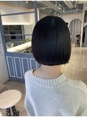 髪質改善ストレート顎下ボブスタイル赤羽美容院