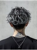 メンズバレイヤージュ/ブルーブラック/韓国マッシュ