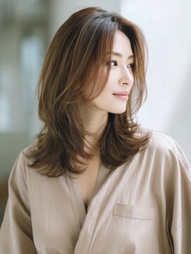 アルトリスト(Altruist Aging×HAIR&SPA) ★ダークアッシュ大人ガーリーボブ着物ミディアムレイヤーカット