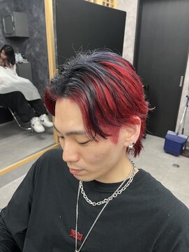 段 真っ赤にさらに個性をプラス!アンブレラカラー!