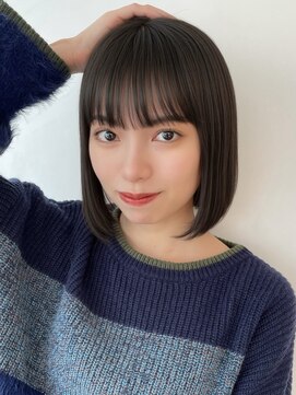 サンド 銀座(sand) ぱつっとボブ×ブルージュ