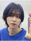 パープルアウターカラーセンターパート