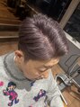 ルポヘアー(Repos Hair) 白髪率90%の白髪ぼかしカラーです!ほんのりピンクのシルバー♪