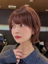 ディフィーノ 赤坂(DIFINO)&nbsp;レイヤーボブ/くびれボブ/顔まわりカット/オレンジブラウン