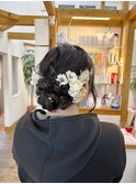 卒業式シニョンヘアアレンジ