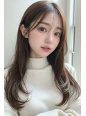 レイヤーカット グレージュ 髪質改善 韓国ヘア 梅田美容室