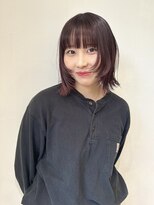 イル(ill)&nbsp;ダブルカラーバレイヤージュ　ピンクバイオレット　レイヤーボブ