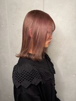 レオクマ 長野(REOKUMA)&nbsp;418. ピンクグレージュ/セミロング/前髪/韓国/ツヤ感