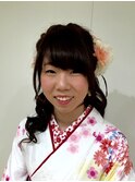 卒業式ハーフアップ