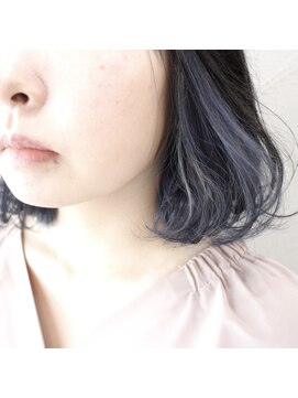 デコヘアーフラッペ(DECO HAIR frappe) 色落ち中もキレイなネイビーアッシュ！インナーに(^O^)／