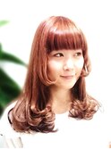 ２セクションカラー！ローズとプラチナカラーのガーリースタイル