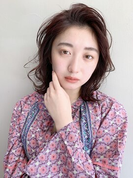 アイティー バイ アルバム 中野店(IT by ALBUM) でラフウェーブ_ハイライトカラーセミウェットウェーブ_57556