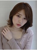 前髪/こなれミディ/ウェーブパーマ/アンブレラカラー/銀座