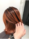 【GUEST_STYLE】Orange Balayage  #ケアブリーチ#オレンジ