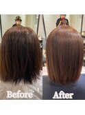 美髪ストレート　髪質改善　ツヤ髪