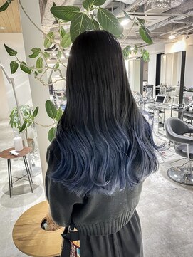 フリーク(FLEEK) グラデーションカラー　ブルーブラック　ブルーカラー