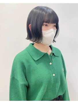 モリオフロムロンドン 松戸店(Morio from London) 【松戸 石山】外ハネミニボブ 黒髪ボブ