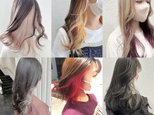 【インナーカラー】隠せる大胆な色使いが人気【イヤリングカラー/インナーカラー/ブリーチ/ブリーチ/町田】